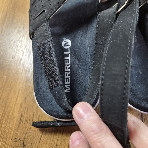 Merrell Terran Ari Convert Sports Black Suede Sandals - Picture 4 of 12